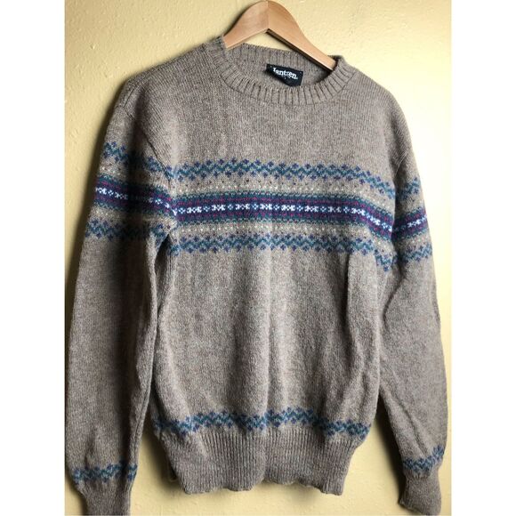 Vintage Jantzen Wool Blend Fair Isle Sweater - Made in USA (Size M) - Picture 2 of 12